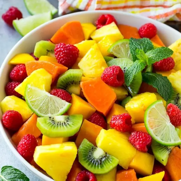Tropical Fruit Salad with Fresh Pineapple